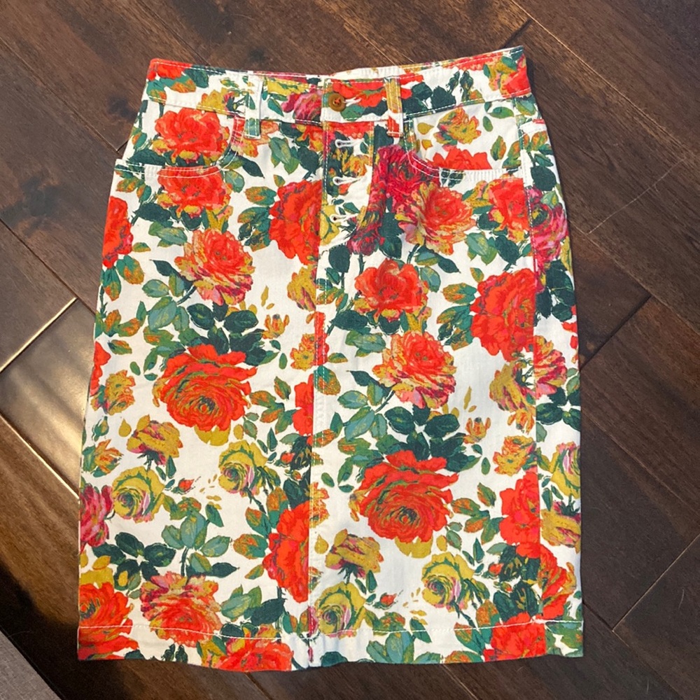 Maeve by anthro floral skirt